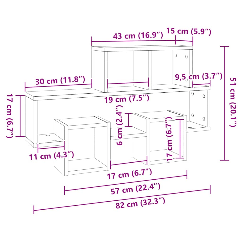 Car-shaped Wall Shelf Concrete Grey 82x15x51 cm Engineered Wood