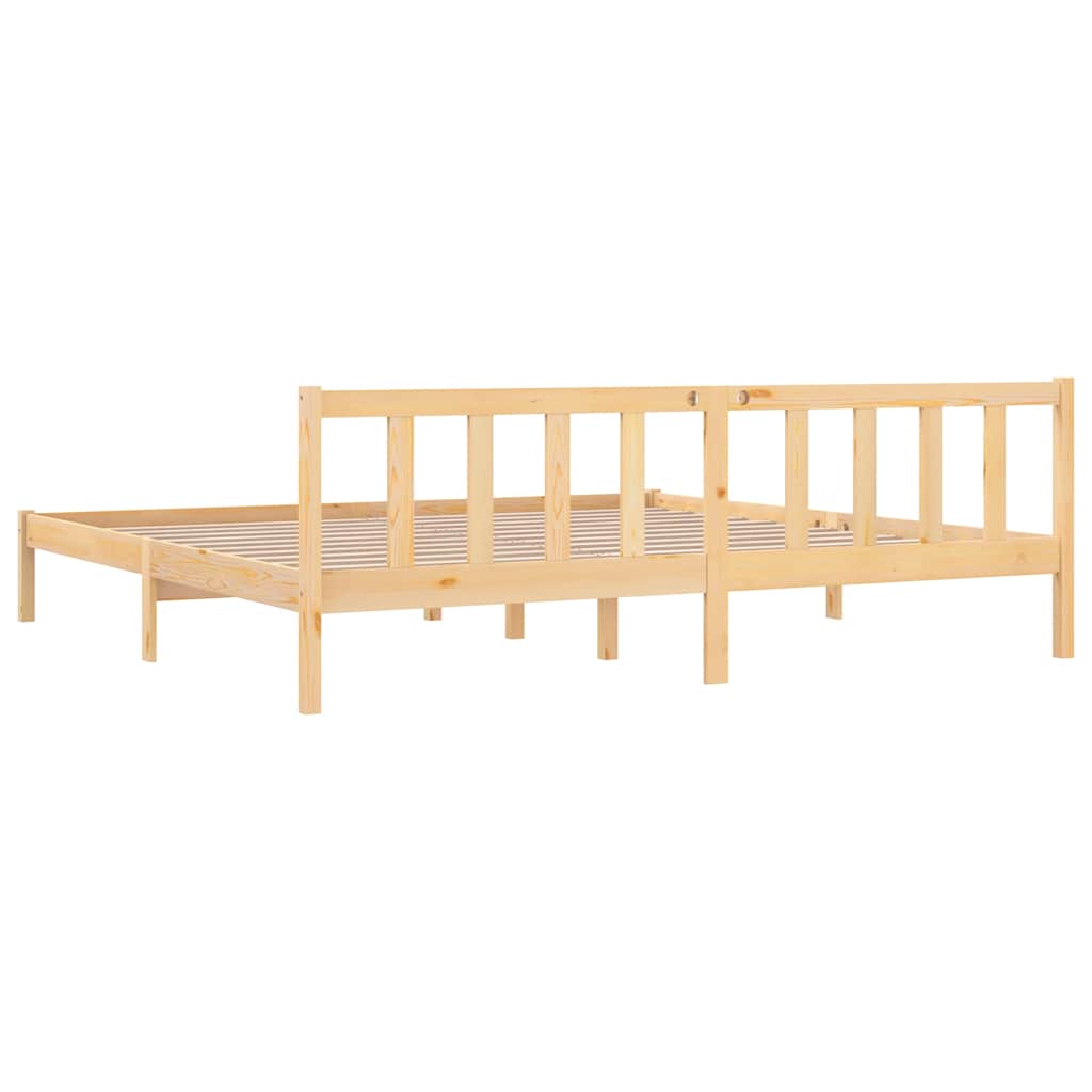 810102 vidaXL Bed Frame without Mattress Solid Wood 200x200 cm