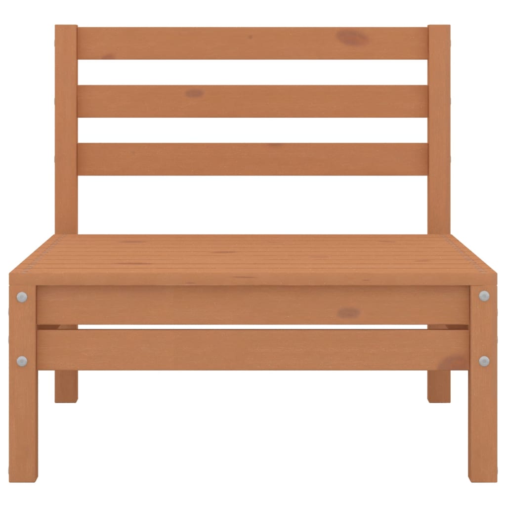 6 Piece Garden Lounge Set Honey Brown Solid Pinewood