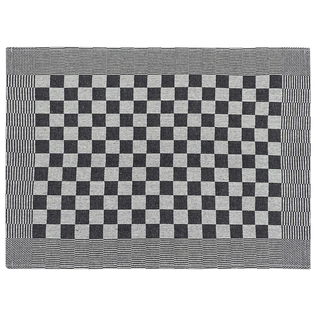 20 Piece Towel Set Black and White Cotton