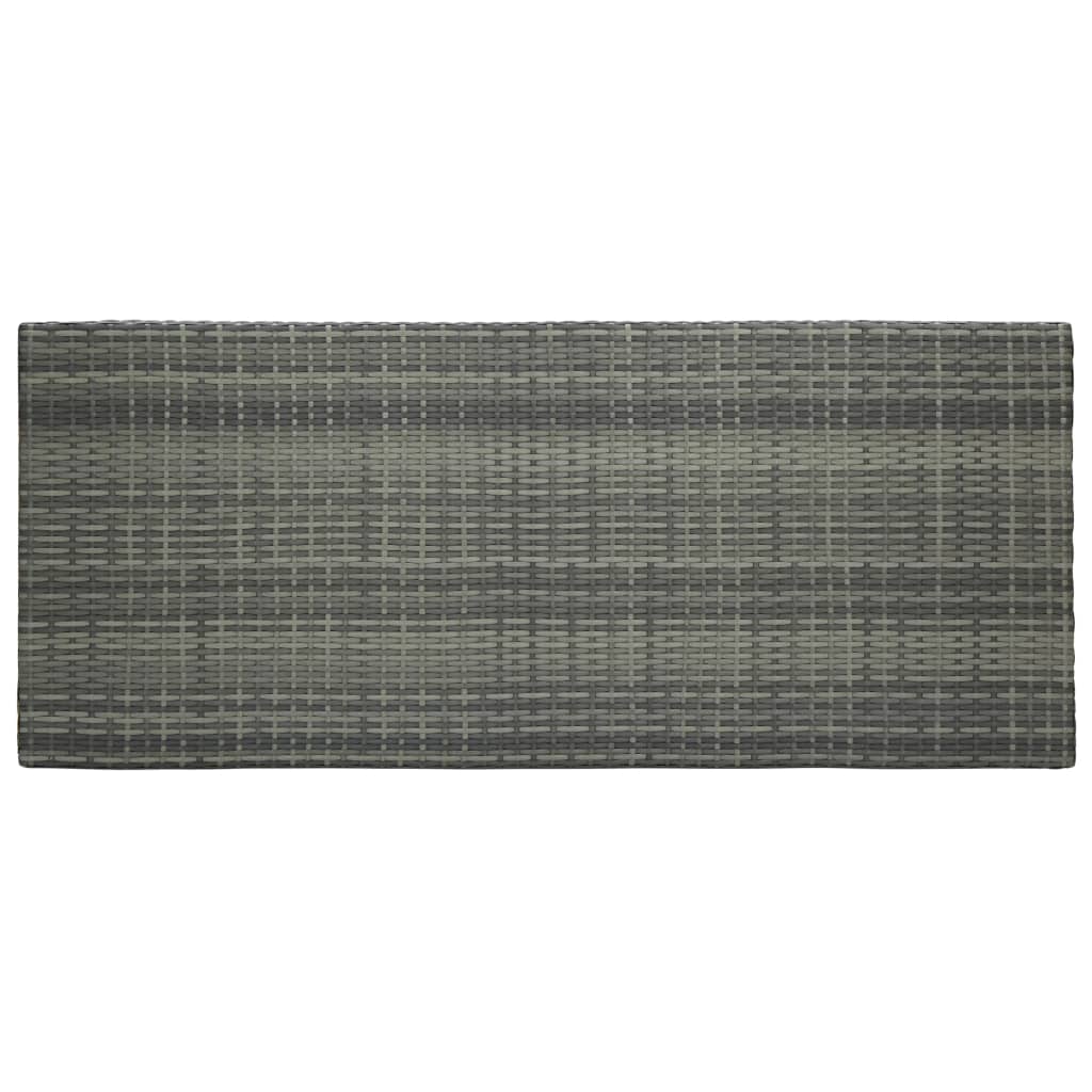 9 Piece Garden Bar Set with Cushions Poly Rattan Grey