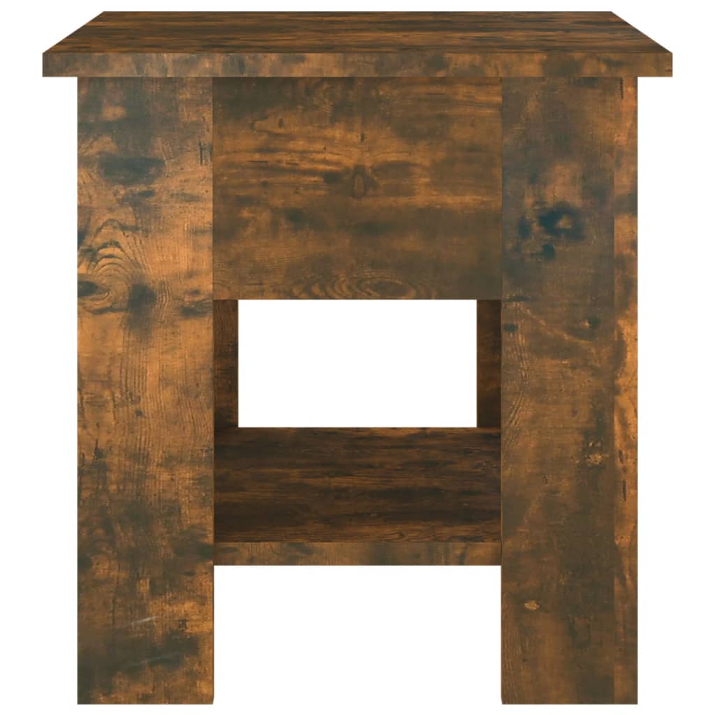 Coffee Table Smoked Oak 40x40x42 cm Engineered wood