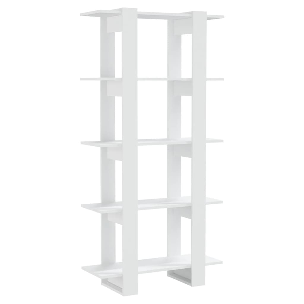 Book Cabinet/Room Divider White 80x30x160 cm Engineered Wood