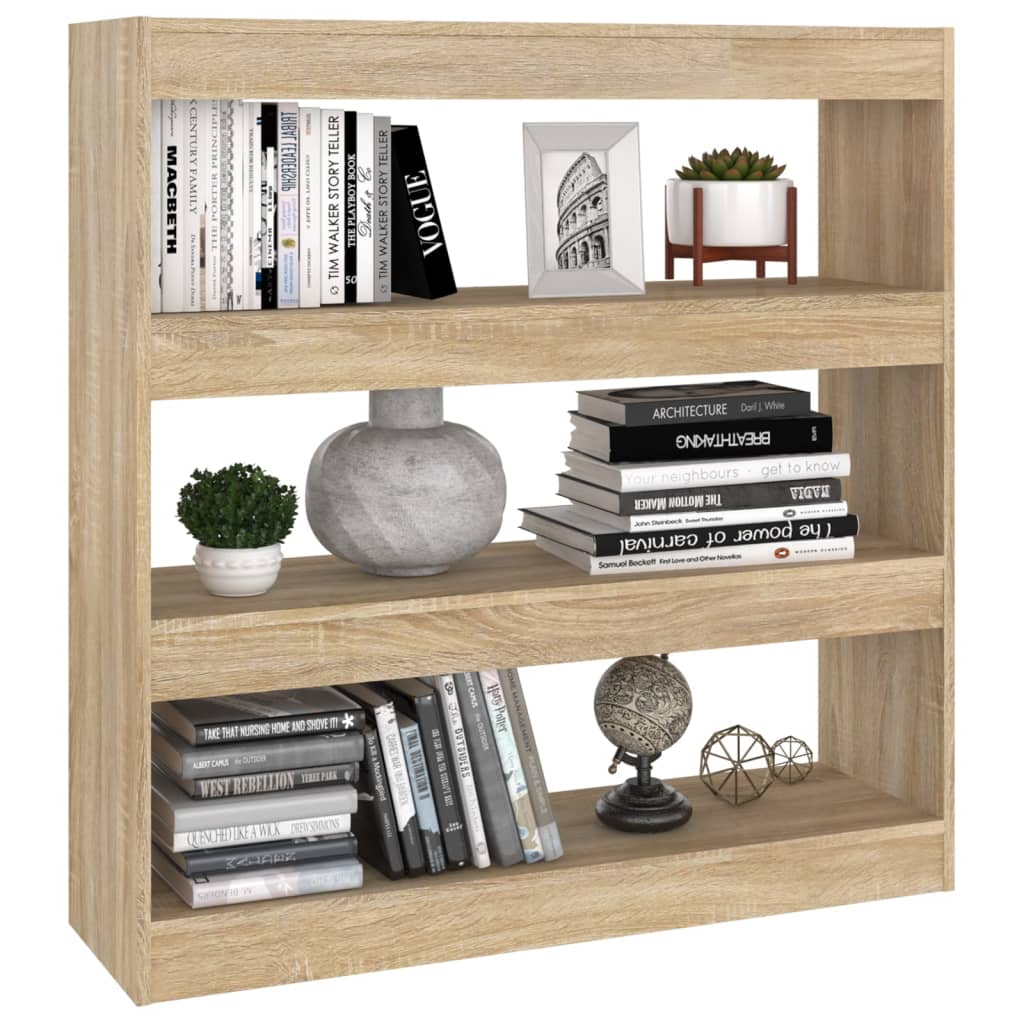 Book Cabinet/Room Divider Sonoma Oak 100x30x103 cm