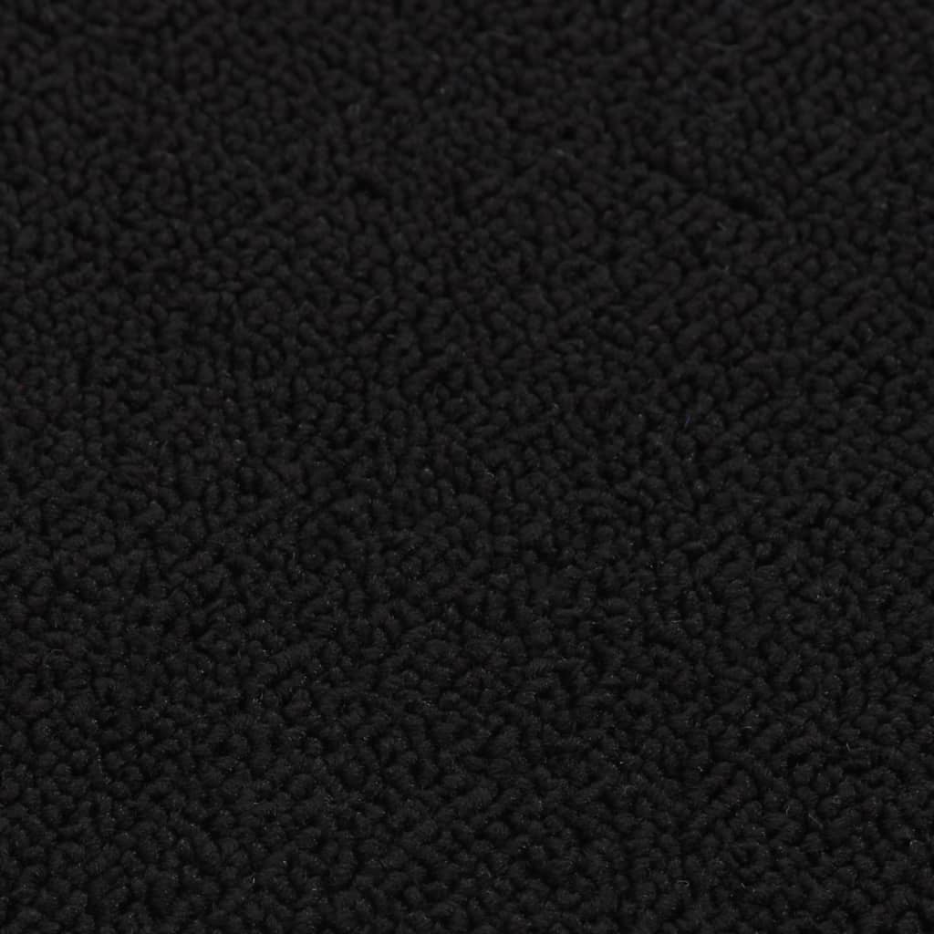 Anti Slip Stair Mats 15 pcs 75x20 cm Black Rectangular