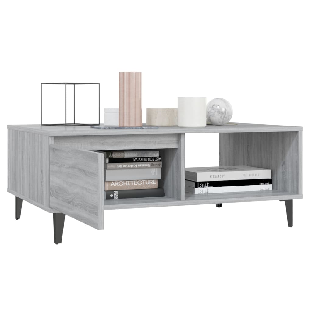 Coffee Table Grey Sonoma 90x60x35 cm Engineered Wood