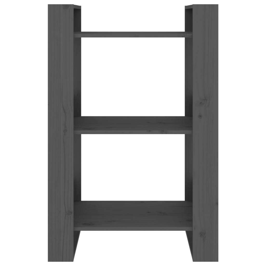 Book Cabinet/Room Divider Grey 60x35x91 cm Solid Wood Pine