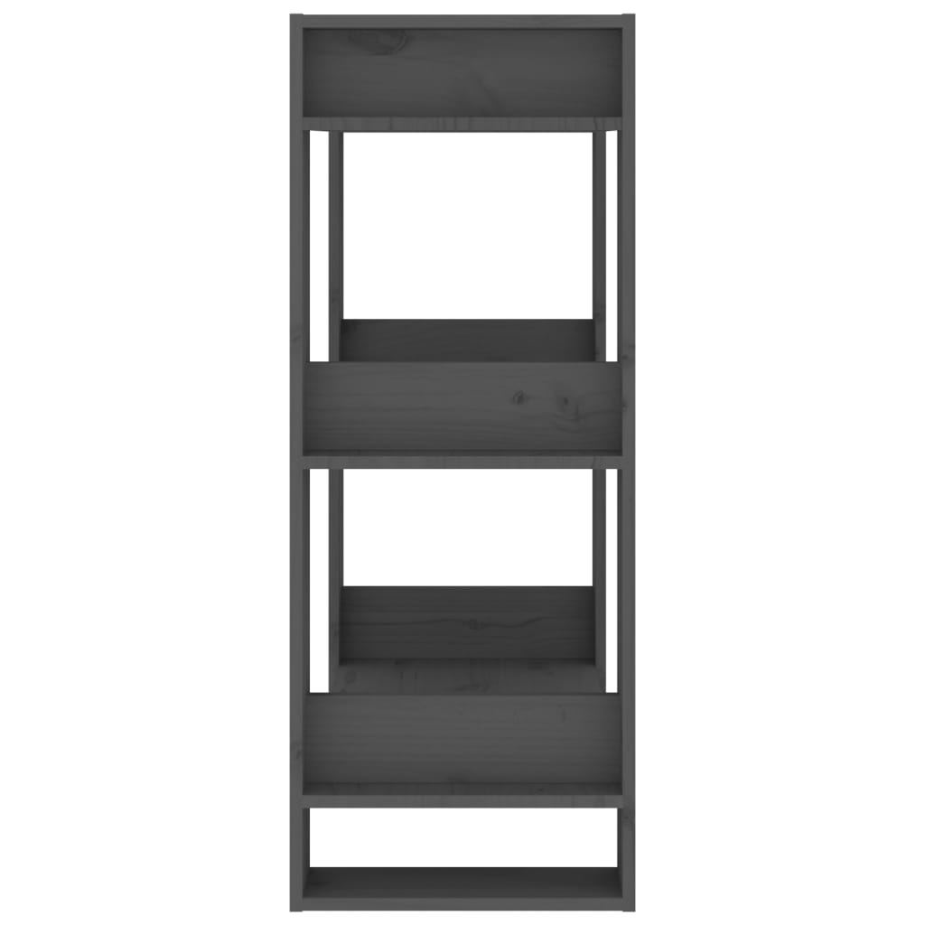 Book Cabinet/Room Divider Grey 60x35x91 cm Solid Wood Pine