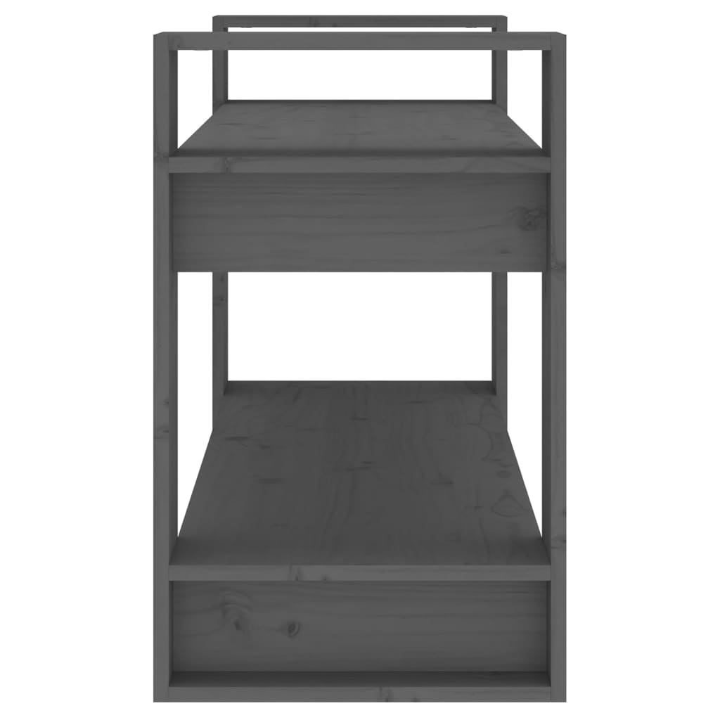 Book Cabinet/Room Divider Grey 80x35x56.5 cm Solid Wood Pine