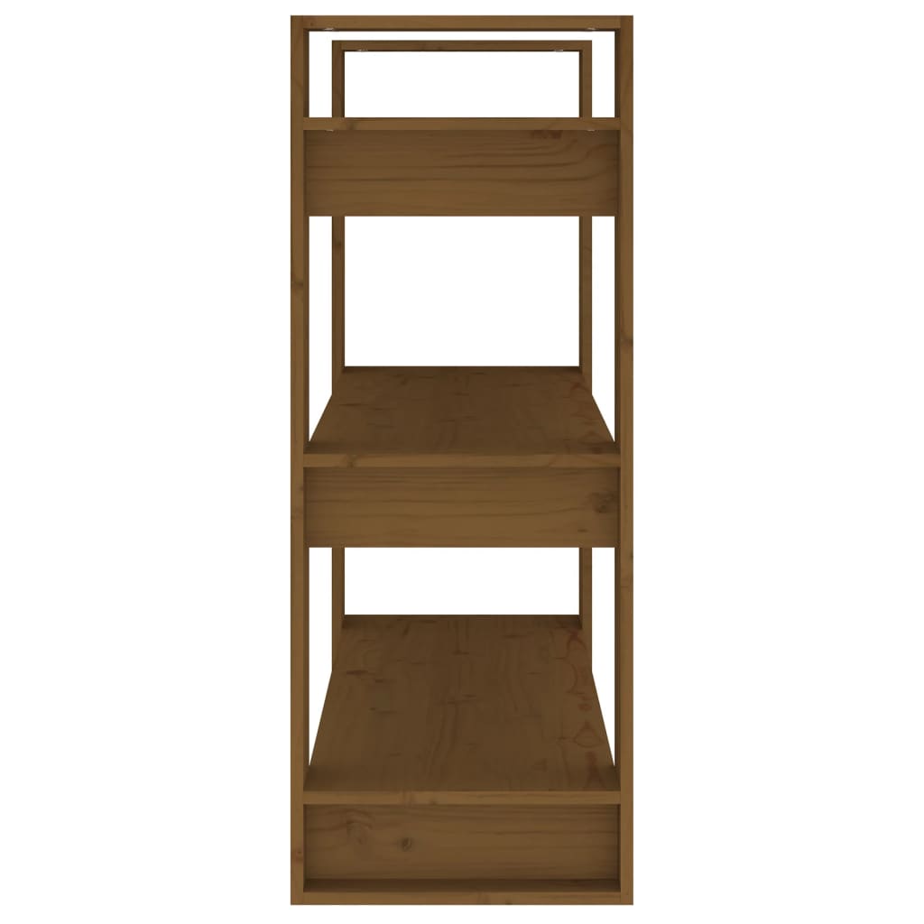 Book Cabinet/Room Divider Honey Brown 80x35x91 cm Solid Wood