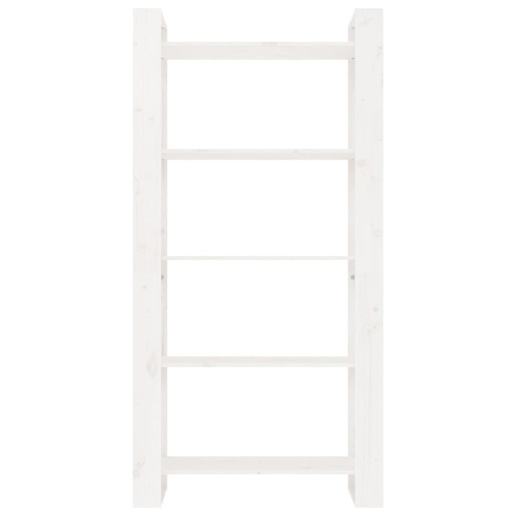 Book Cabinet/Room Divider White 80x35x160 cm Solid Wood
