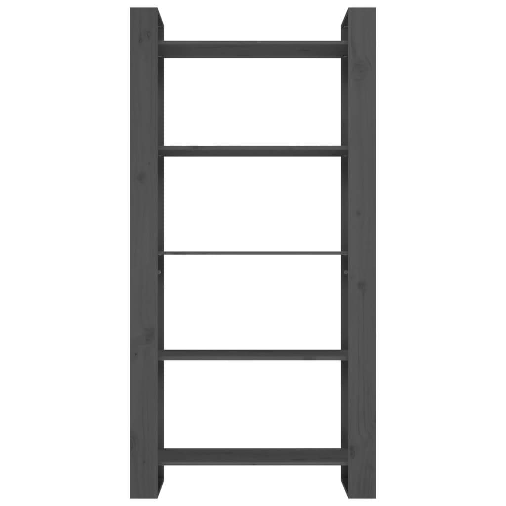Book Cabinet/Room Divider Grey 80x35x160 cm Solid Wood