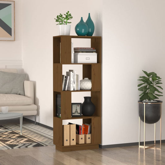 Book Cabinet/Room Divider Honey Brown 51x25x132 cm Solid Wood Pine