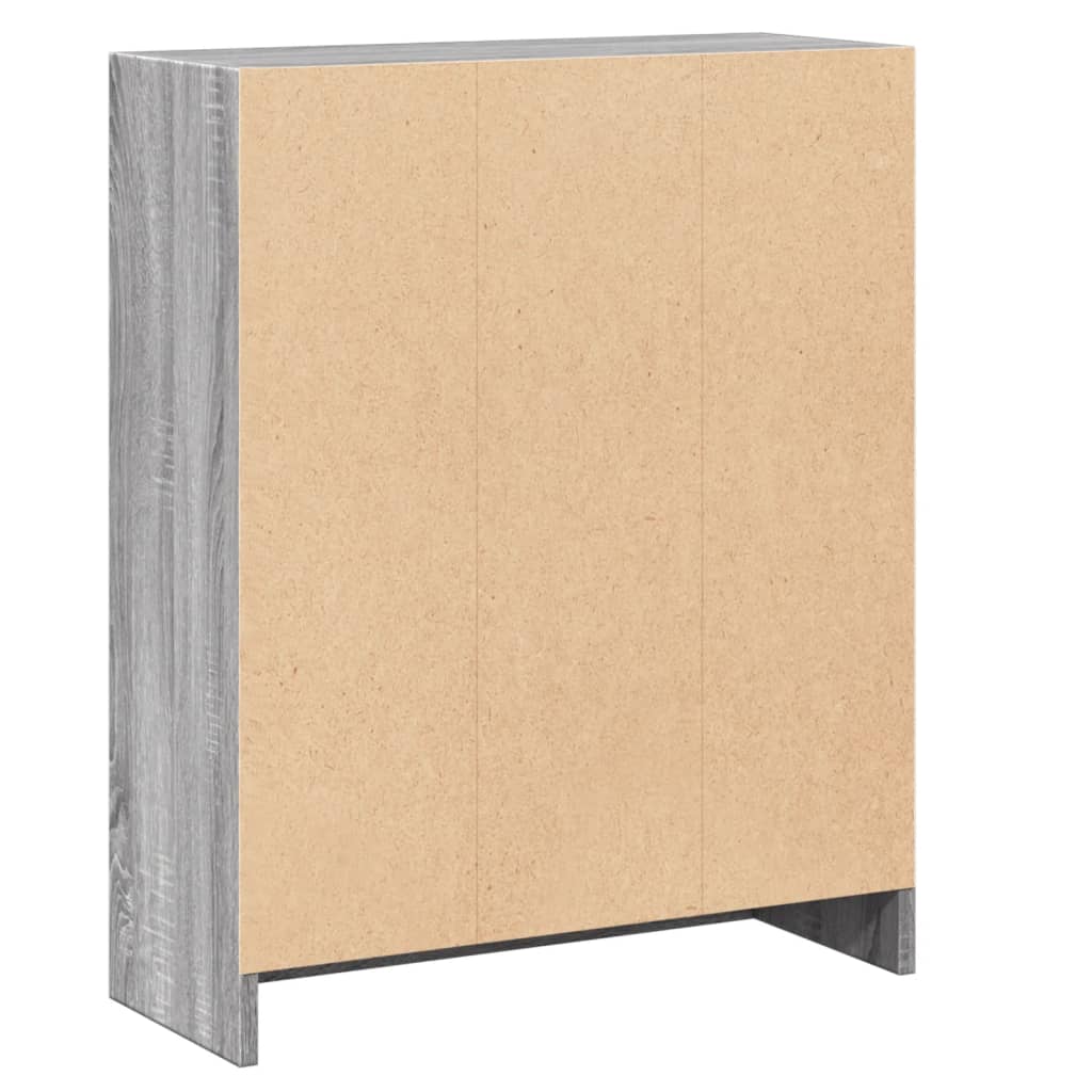 Bookshelf Grey Sonoma 60x24x76 cm Engineered Wood
