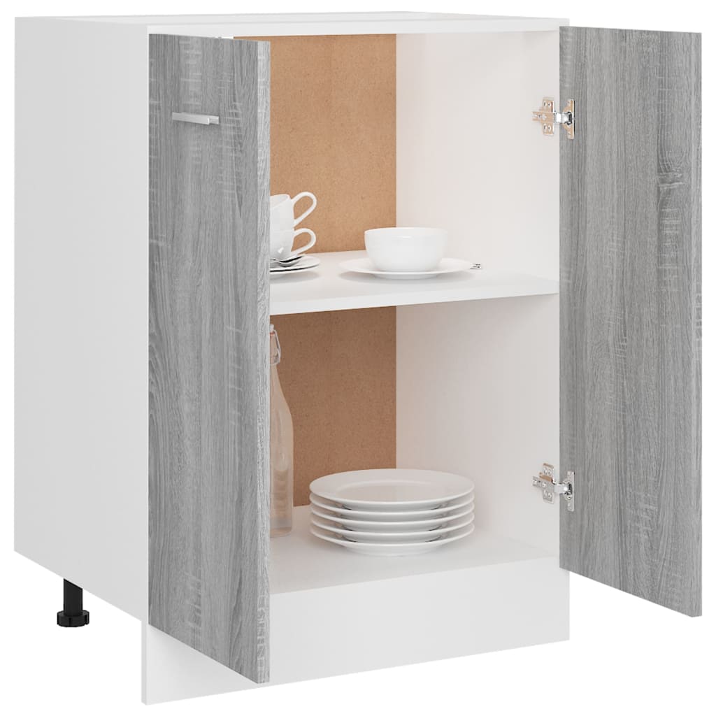 Bottom Cabinet Lyon Grey Sonoma 60x46x81.5 cm Engineered Wood
