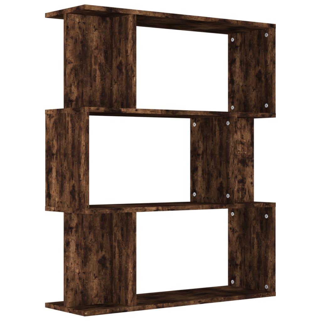 Book Cabinet/Room Divider Smoked Oak 80x24x96cm Engineered Wood