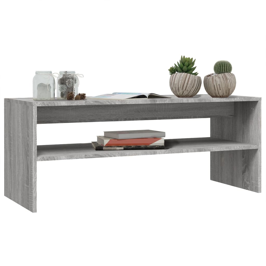 Coffee Table Grey Sonoma 100x40x40 cm Engineered Wood