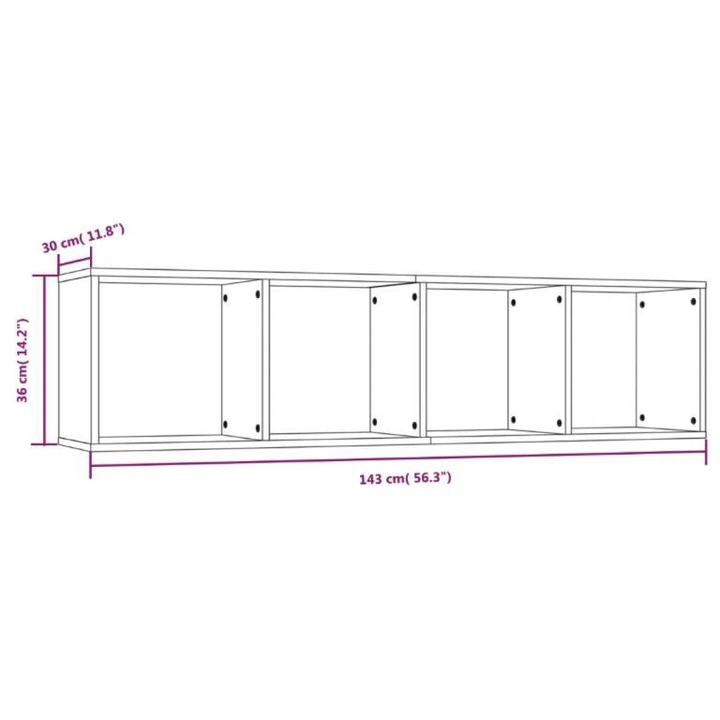 Book Cabinet/TV Cabinet Grey Sonoma 143x30x36cm Engineered Wood