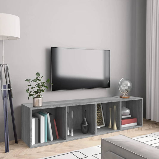 Book Cabinet/TV Cabinet Grey Sonoma 143x30x36cm Engineered Wood
