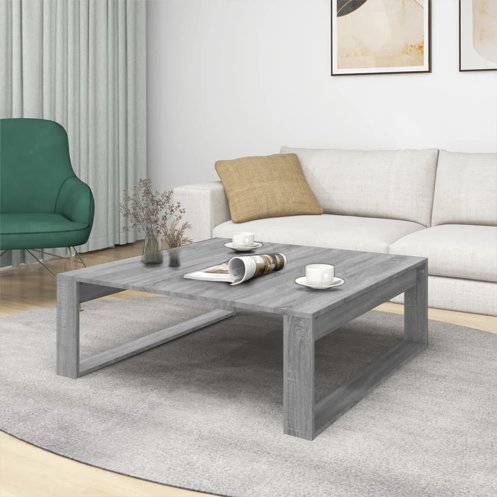 Coffee Table Grey Sonoma 100x100x35 cm Engineered Wood