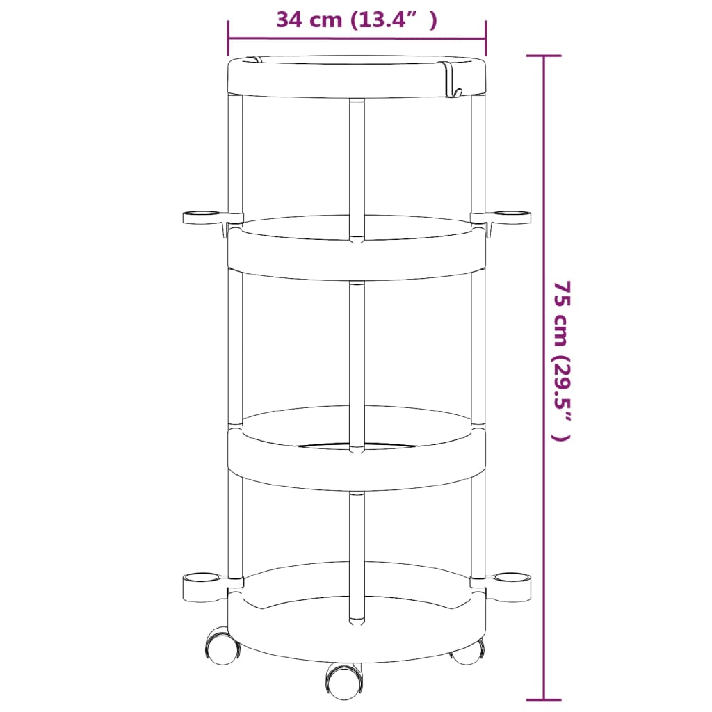 Cleaning Trolley with Storage Basket Aluminium