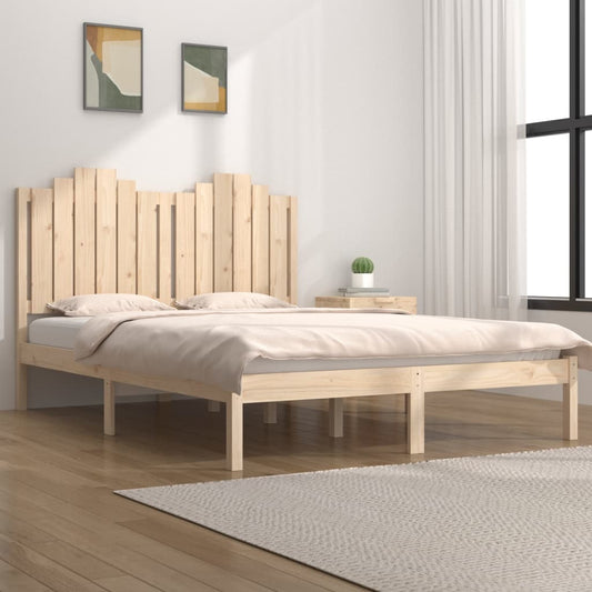 3103798 vidaXL Bed Frame without Mattress Solid Wood 200x200 cm (810037+818490)