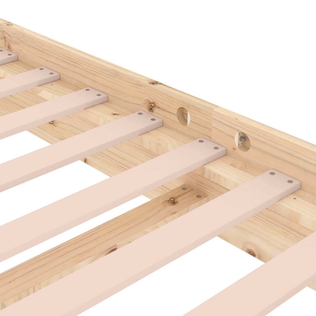 819892 vidaXL Bed Frame without Mattress Solid Wood 90x200 cm