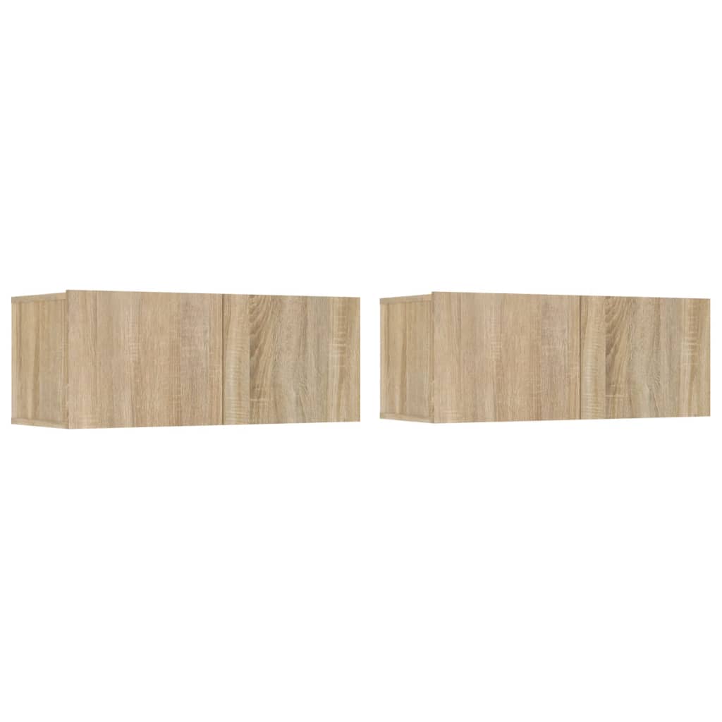 4 Piece TV Cabinet Set Sonoma Oak Engineered Wood