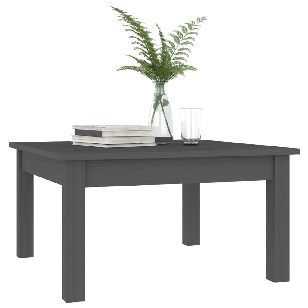 Coffee Table Grey 55x55x30 cm Solid Wood Pine
