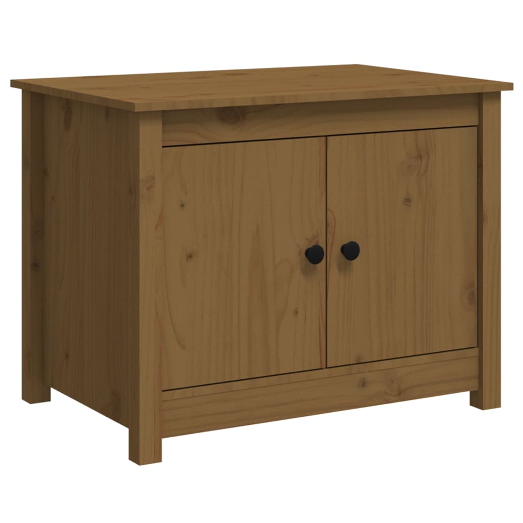 Coffee Table Honey Brown 71x49x55 cm Solid Wood Pine