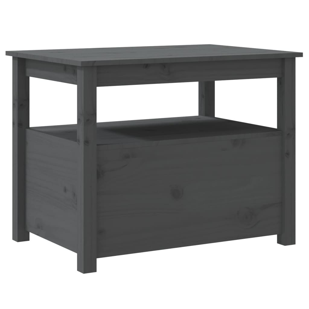 Coffee Table Grey 71x49x55 cm Solid Wood Pine