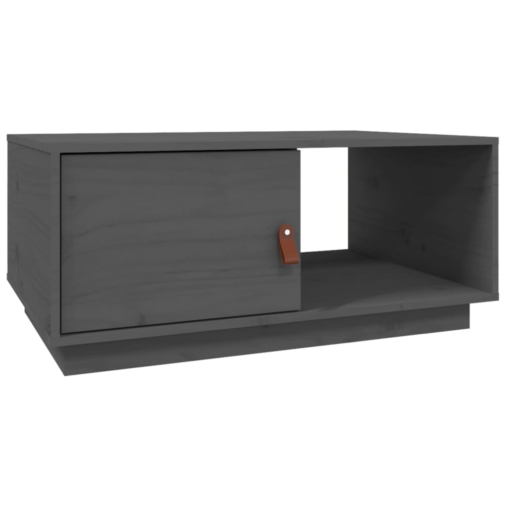 Coffee Table Grey 80x50x35.5 cm Solid Wood Pine