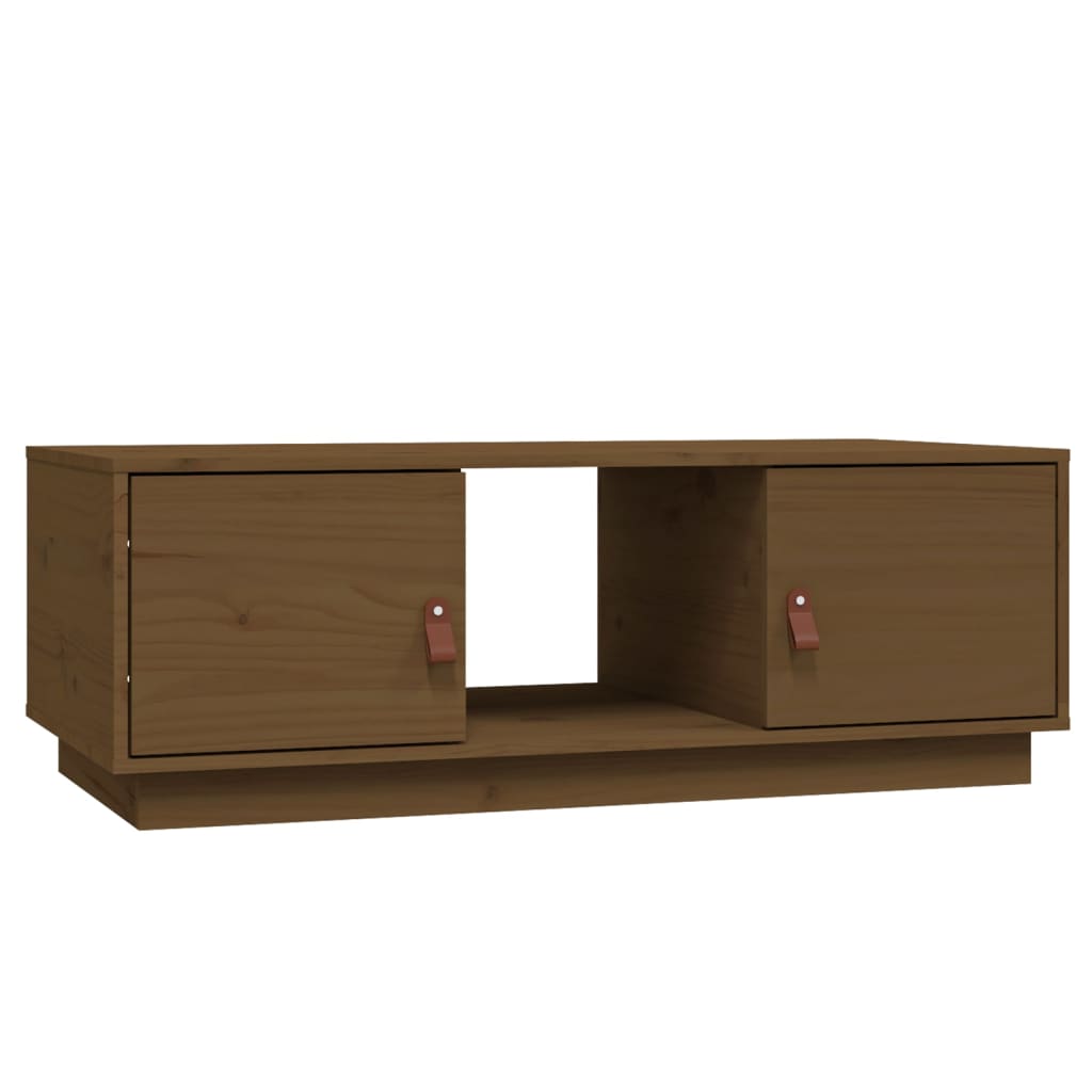 Coffee Table Honey Brown 100x50x35 cm Solid Wood Pine