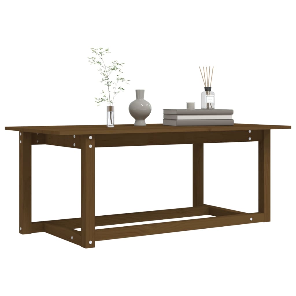 Coffee Table Honey Brown 110x55x45 cm Solid Wood Pine