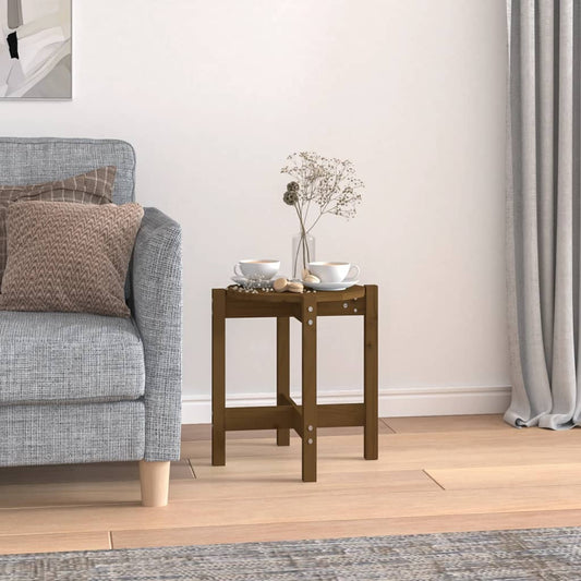 Coffee Table Honey Brown Ø 42.5x45 cm Solid Wood Pine