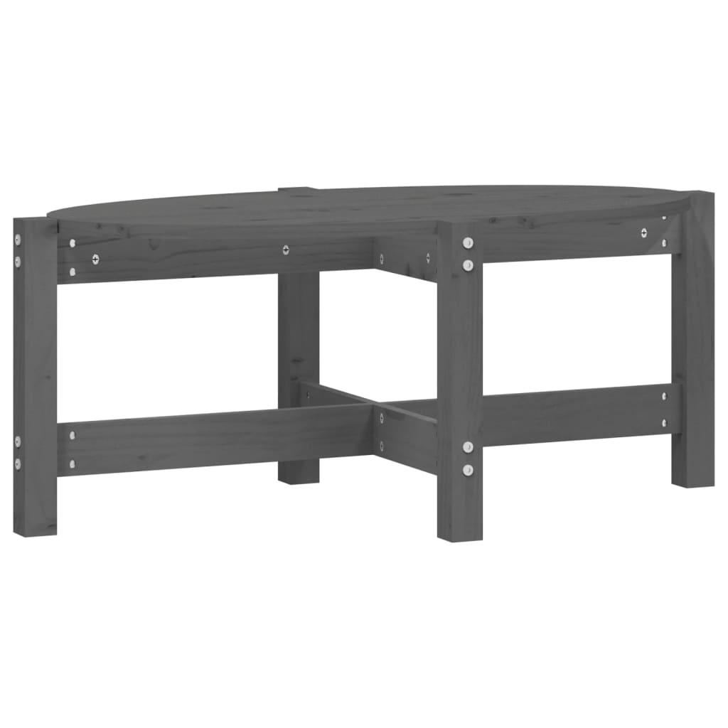 Coffee Table Grey 87x48x35 cm Solid Wood Pine
