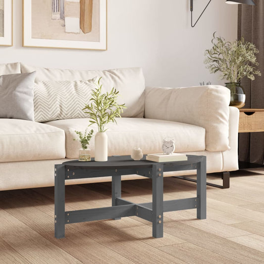 Coffee Table Grey 87x48x35 cm Solid Wood Pine