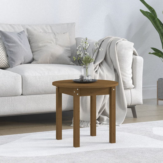 Coffee Table Honey Brown Ø 45x40 cm Solid Wood Pine