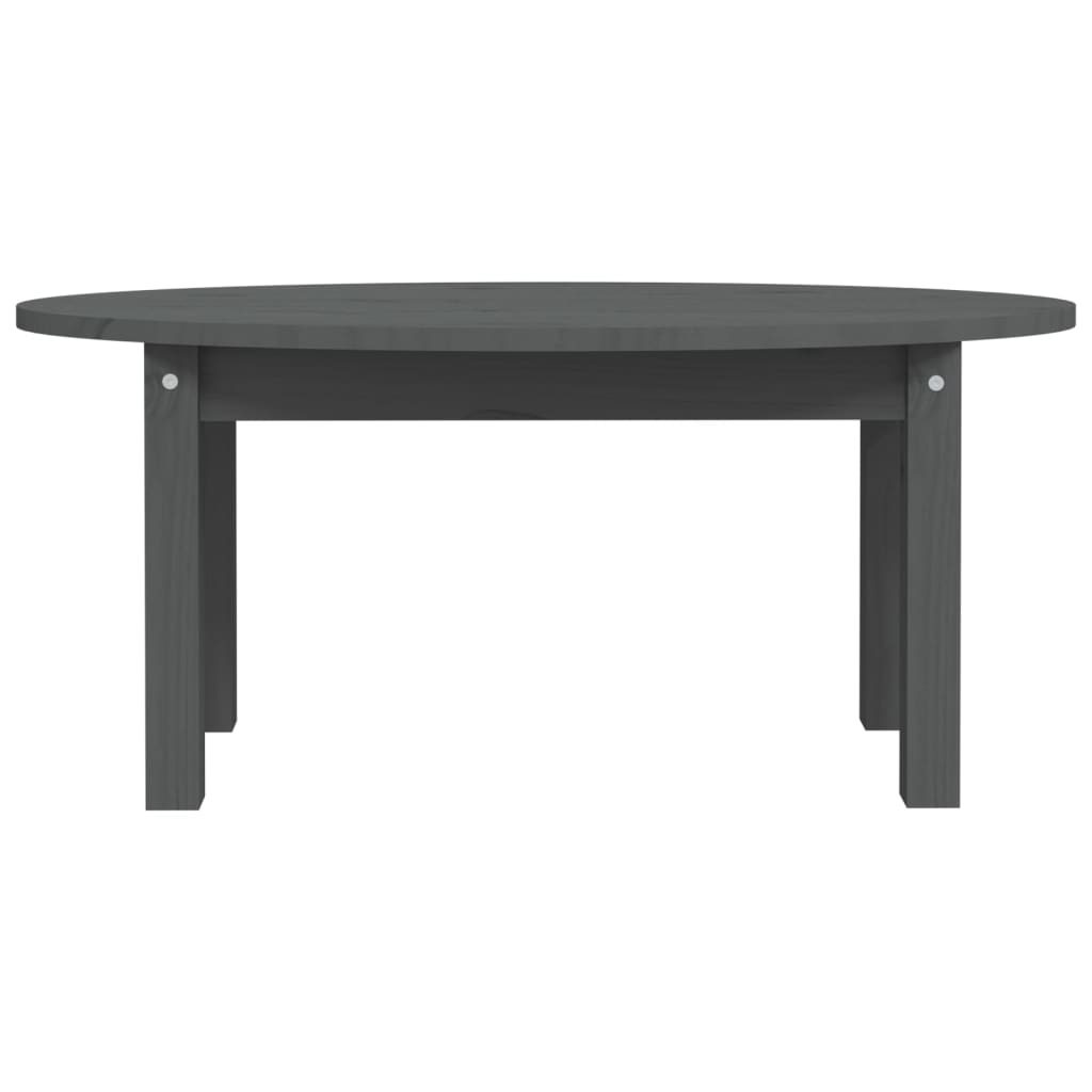 Coffee Table Grey 80x40x35 cm Solid Wood Pine