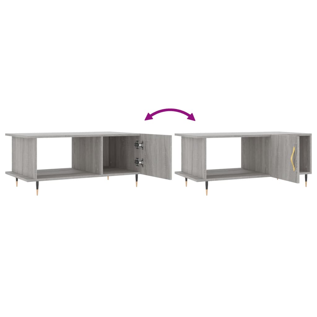Coffee Table Grey Sonoma 90x50x40 cm Engineered Wood