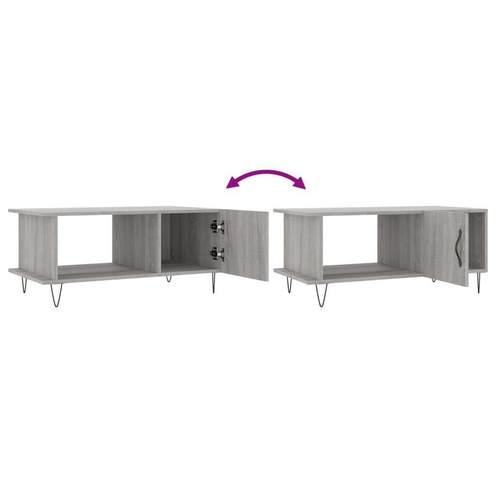 Coffee Table Grey Sonoma 90x50x40 cm Engineered Wood