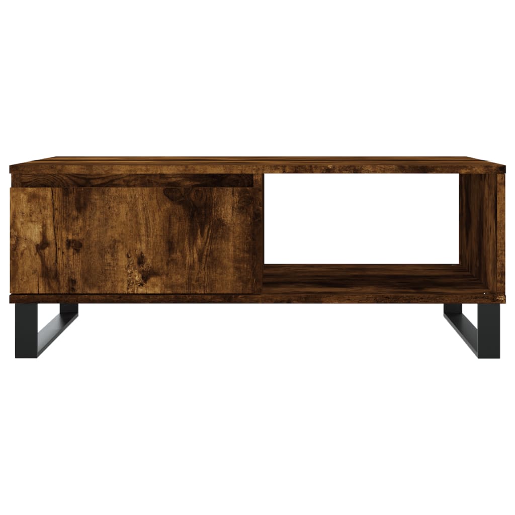 Coffee Table Smoked Oak 90x60x35 cm Engineered Wood