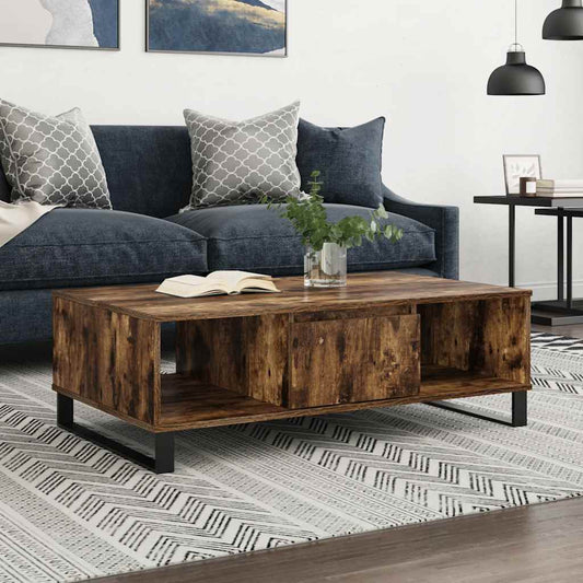 Coffee Table Smoked Oak 104x60x35 cm Engineered Wood
