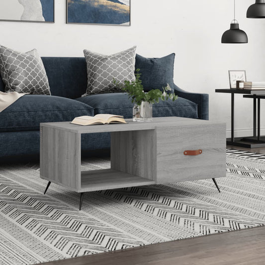 Coffee Table Grey Sonoma 90x50x40 cm Engineered Wood