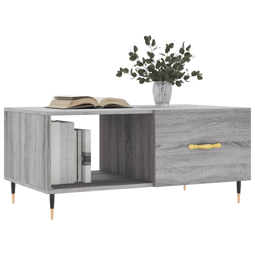 Coffee Table Grey Sonoma 90x50x40 cm Engineered Wood