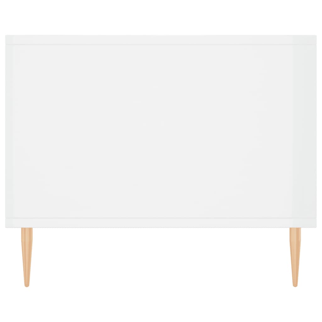 Coffee Table High Gloss White 90x50x40 cm Engineered Wood