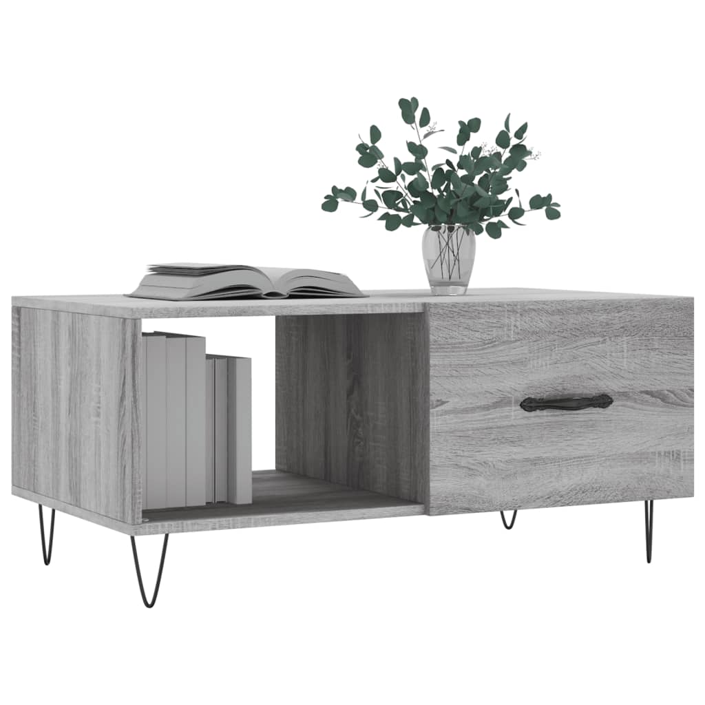 Coffee Table Grey Sonoma 90x50x40 cm Engineered Wood