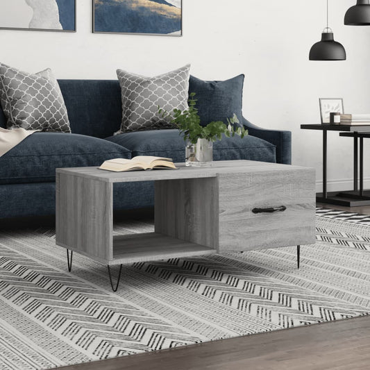 Coffee Table Grey Sonoma 90x50x40 cm Engineered Wood