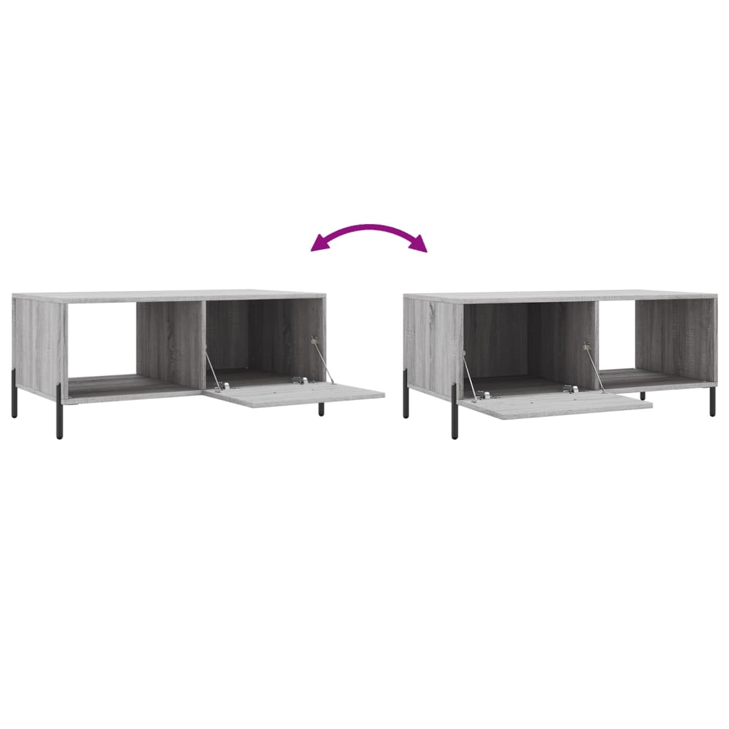 Coffee Table Grey Sonoma 90x50x40 cm Engineered Wood