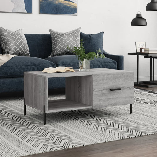 Coffee Table Grey Sonoma 90x50x40 cm Engineered Wood